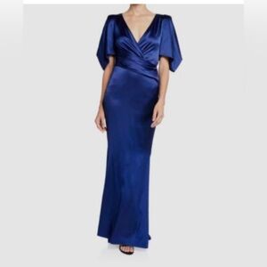 TALBOT‎ RUNHOF Tulip-Sleeve Satin Gown